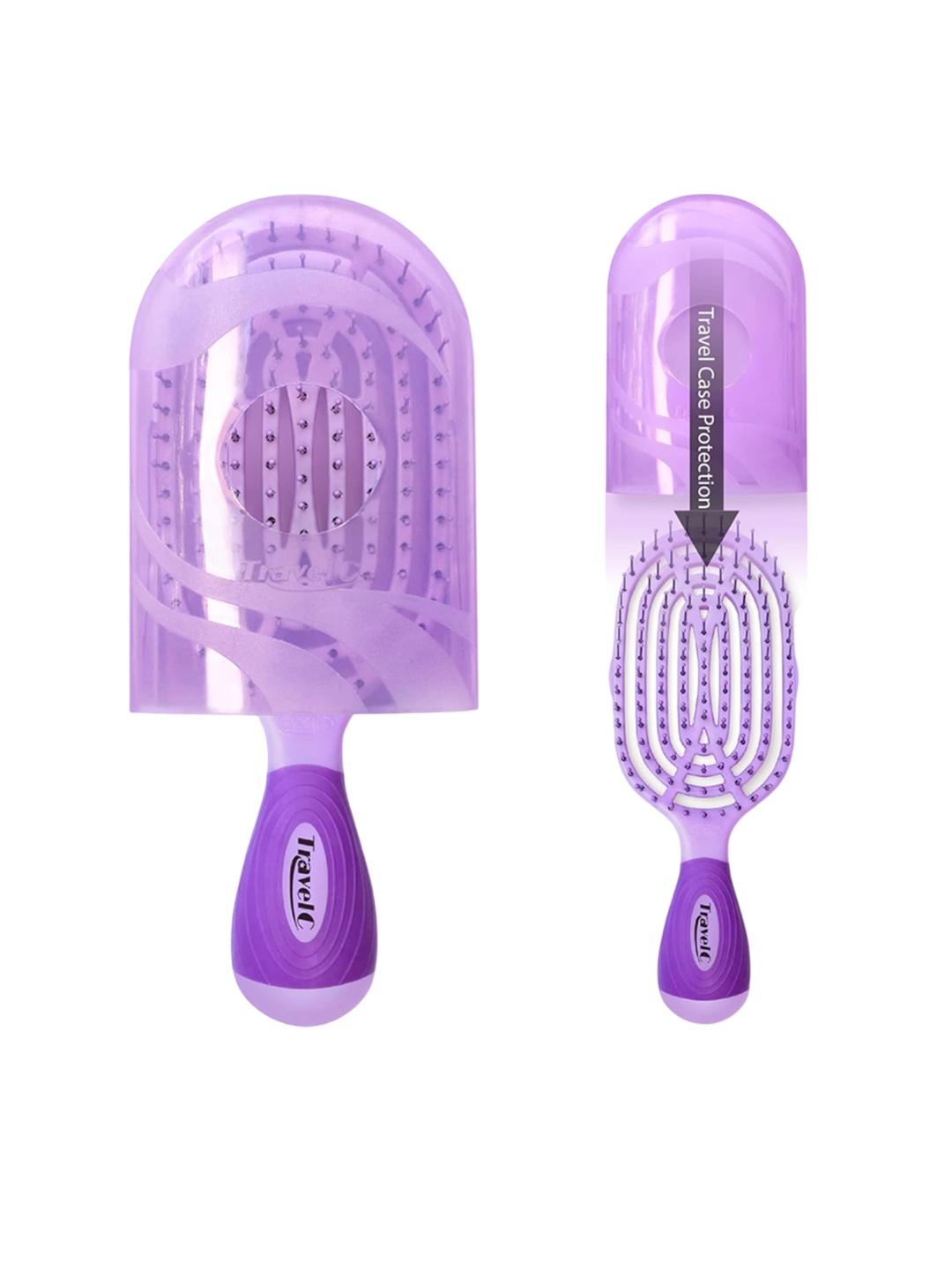 

NuWay 4Hair Patented Detangler Paddle Hair Brush - Purple
