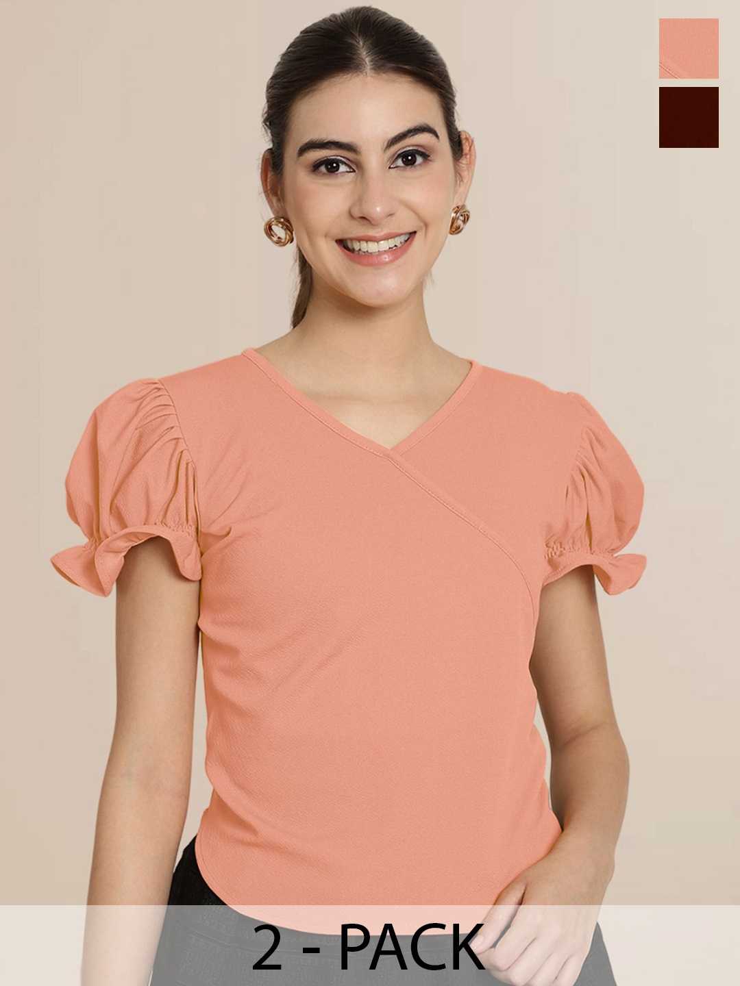 

Tromko Puff Sleeve Top, Multi