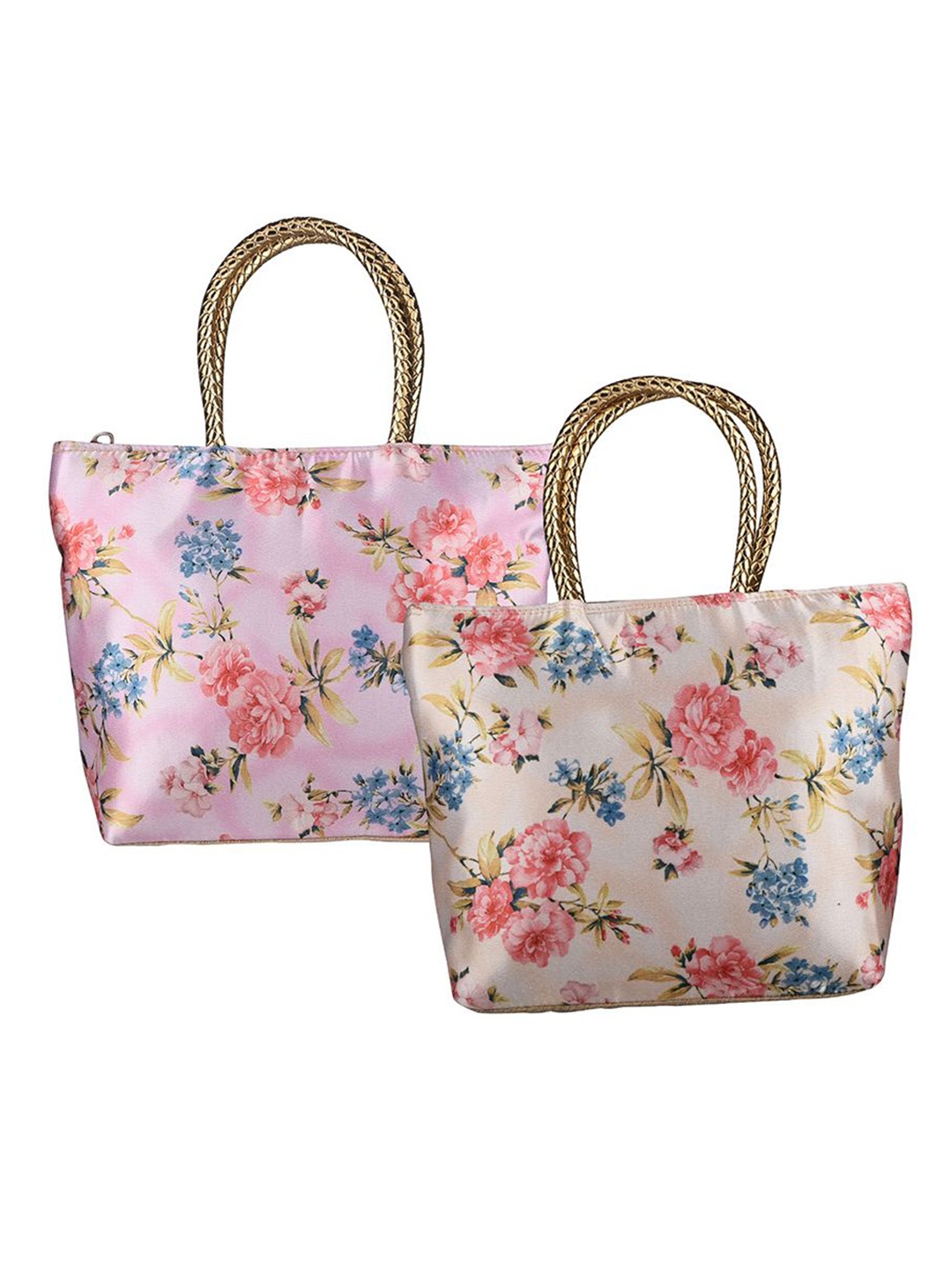 

Kuber Industries Floral Printed Structured Shoulder Bag, Pink