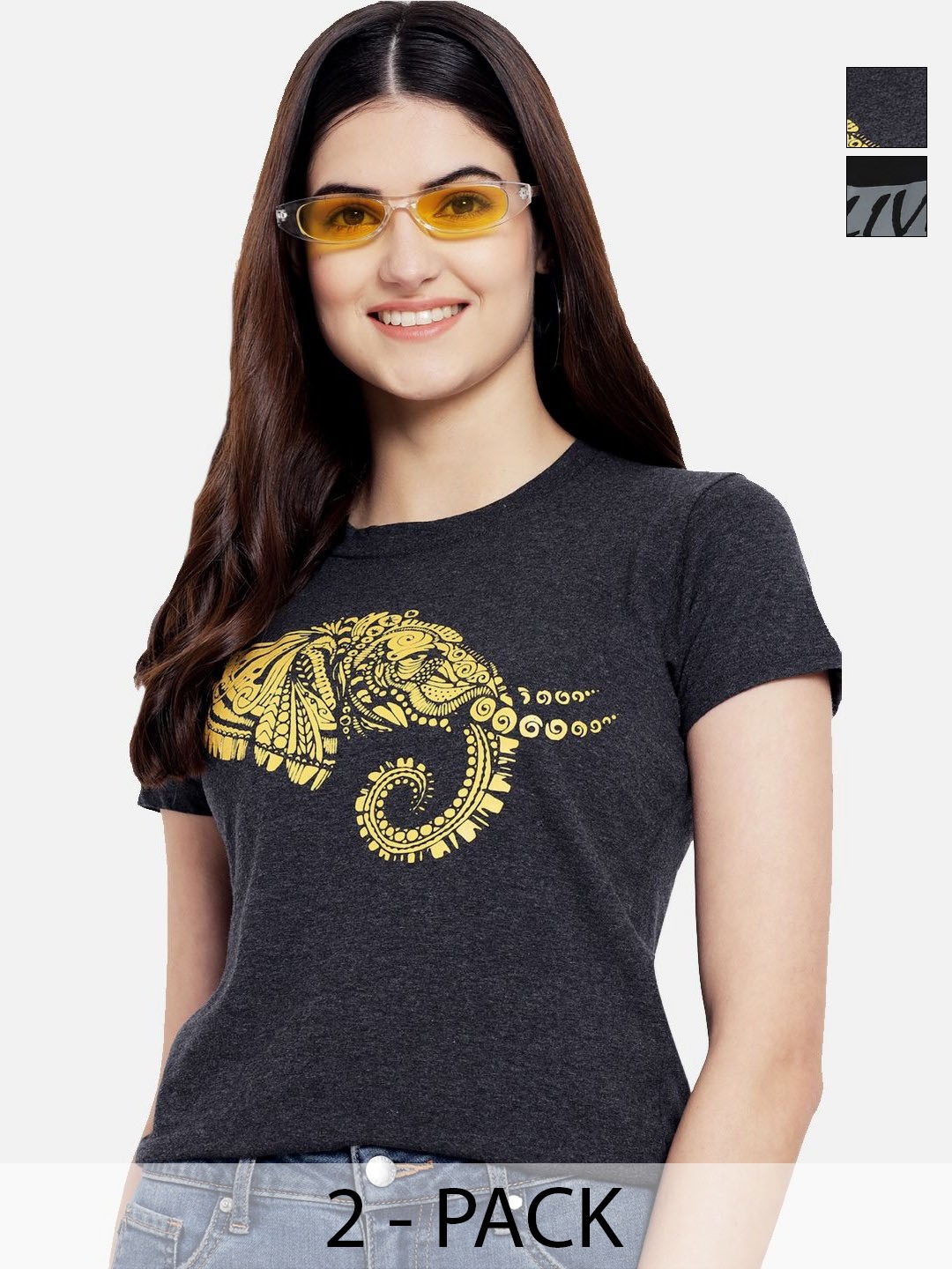 

Tromko Women Typography Printed T-shirt, Multi