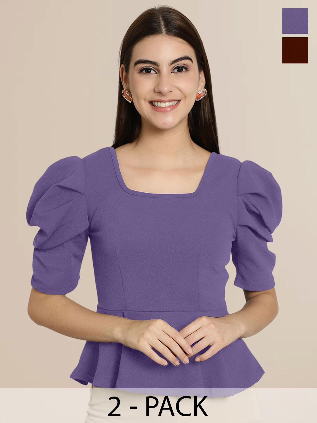 

Tromko Puff Sleeve Top, Multi