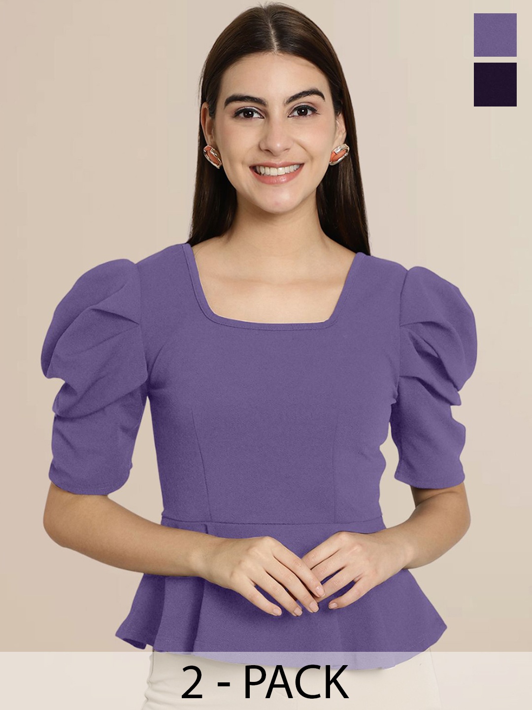 

Tromko Puff Sleeve Top, Multi