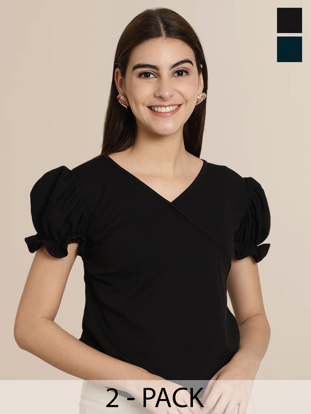 

Tromko Puff Sleeve Top, Multi