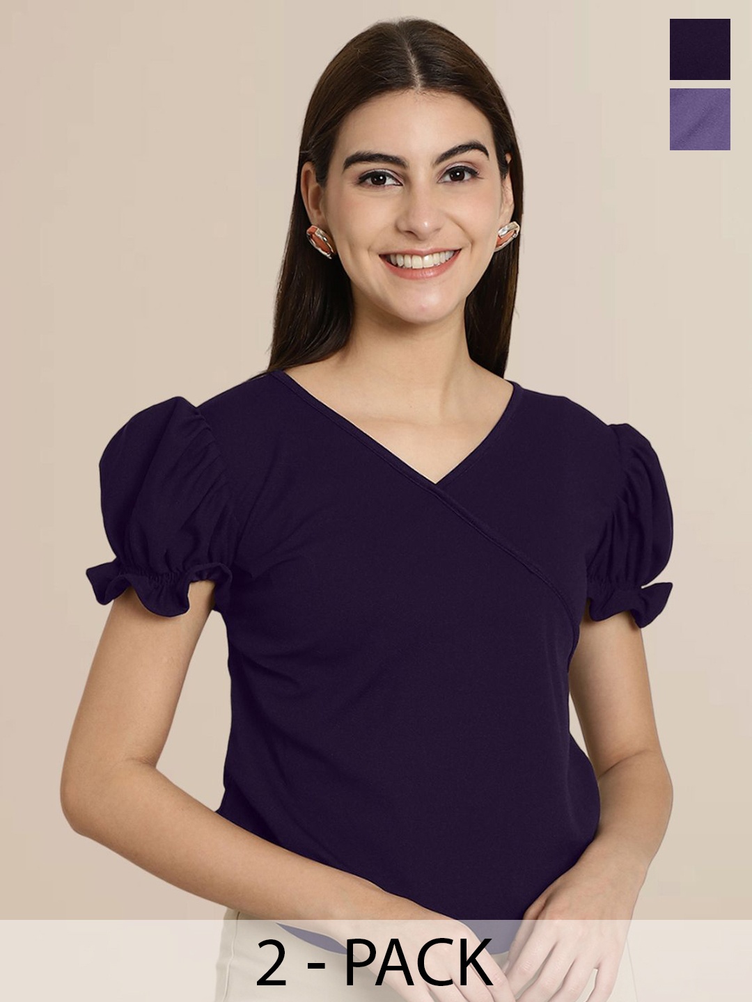 

Tromko Puff Sleeve Top, Multi