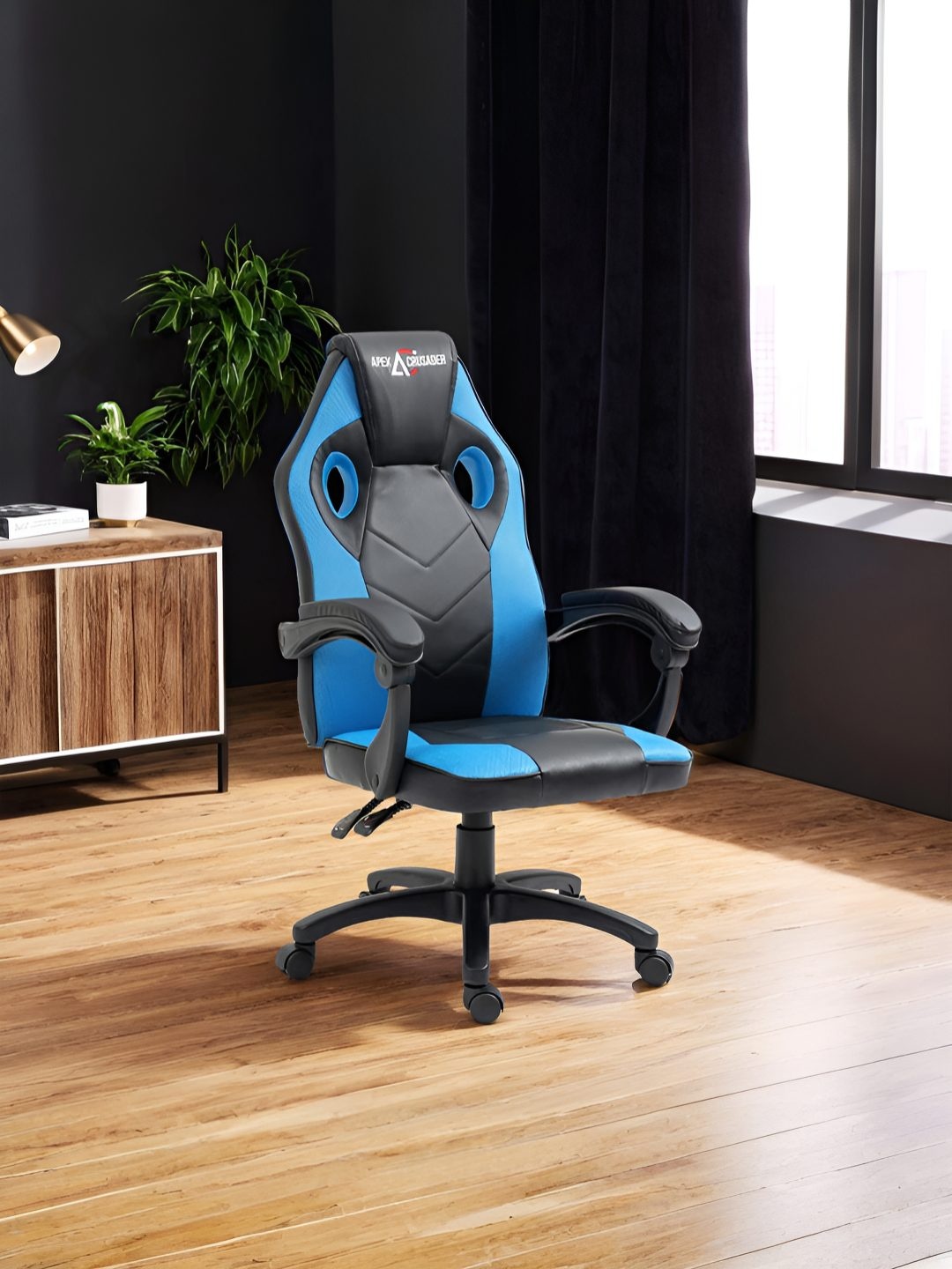 

SAVYA HOME BlackStudy & DurableGaming Chair, Black
