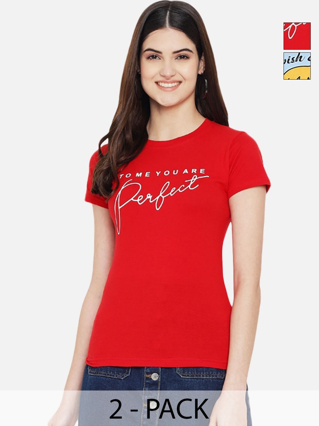 

Tromko Women Typography Printed T-shirt, Multi