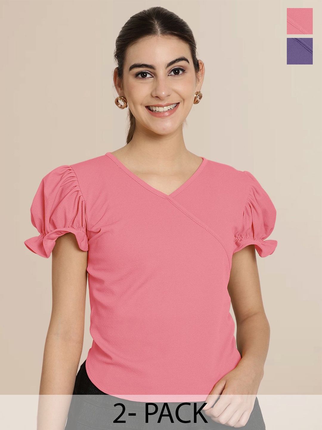 

Tromko Puff Sleeve Top, Multi