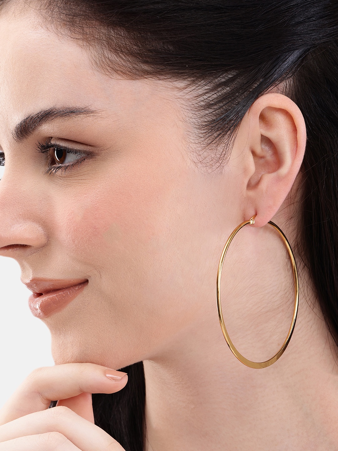 

DressBerry Circular Hoop Earrings, Gold