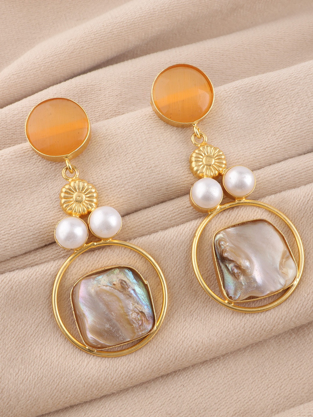 

Ozanoo Teardrop Shaped Drop Earrings, Orange