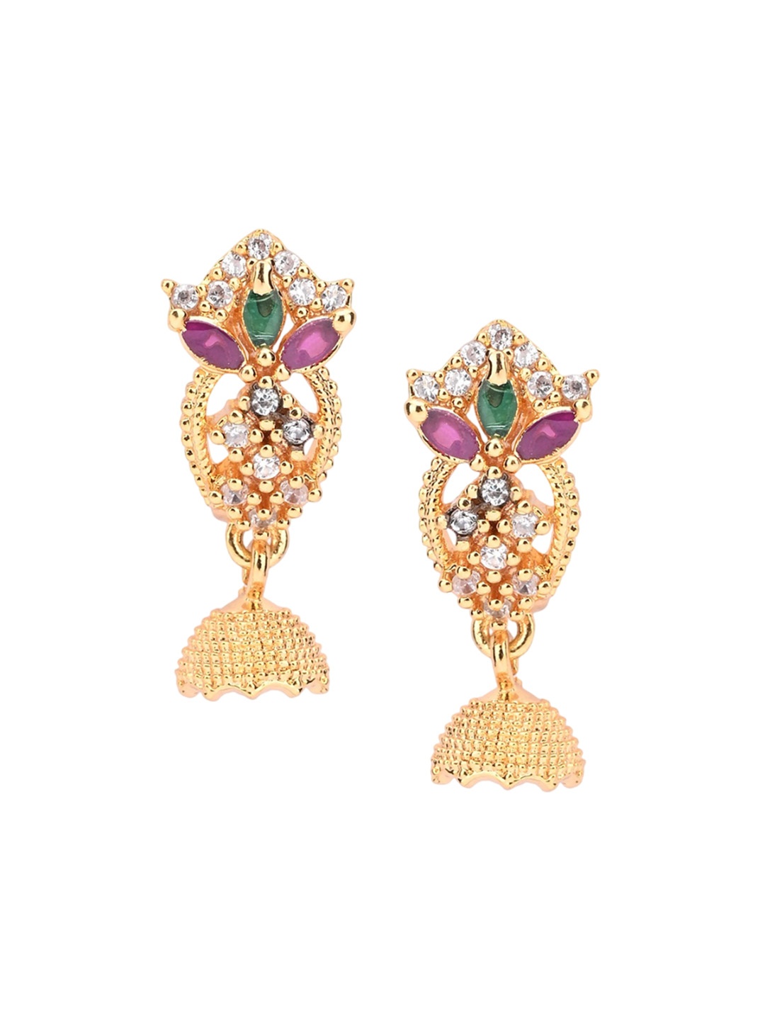 

NILA Contemporary Jhumkas Earrings, Gold