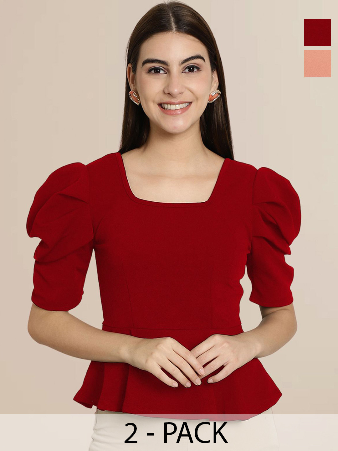 

Tromko Puff Sleeve Top, Multi