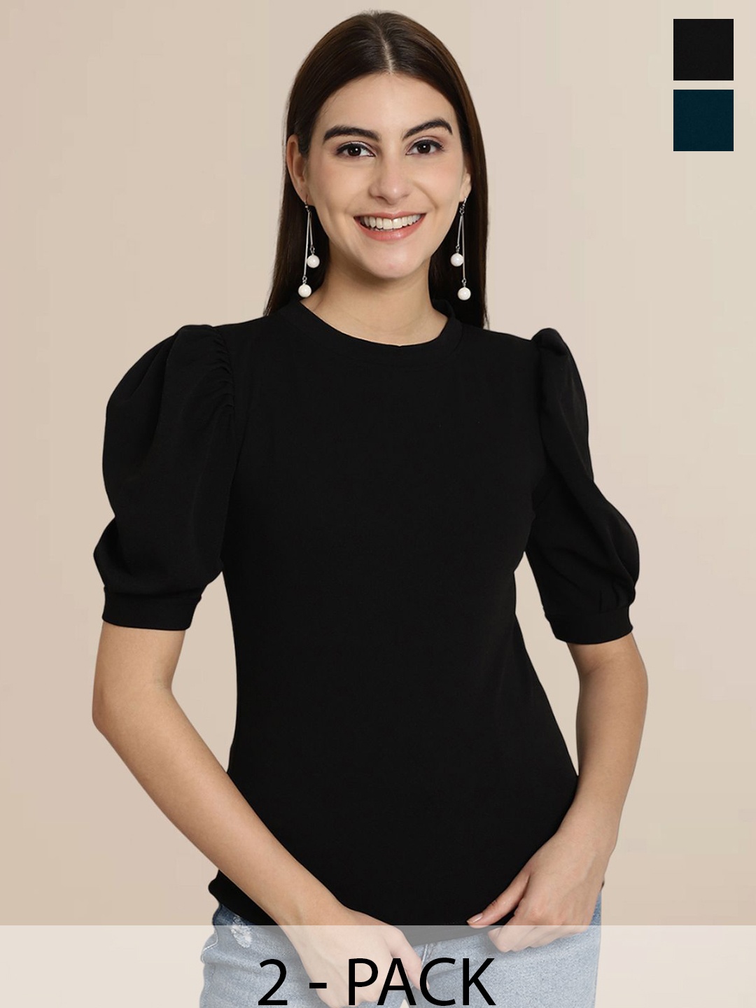 

Tromko Puff Sleeve Top, Multi