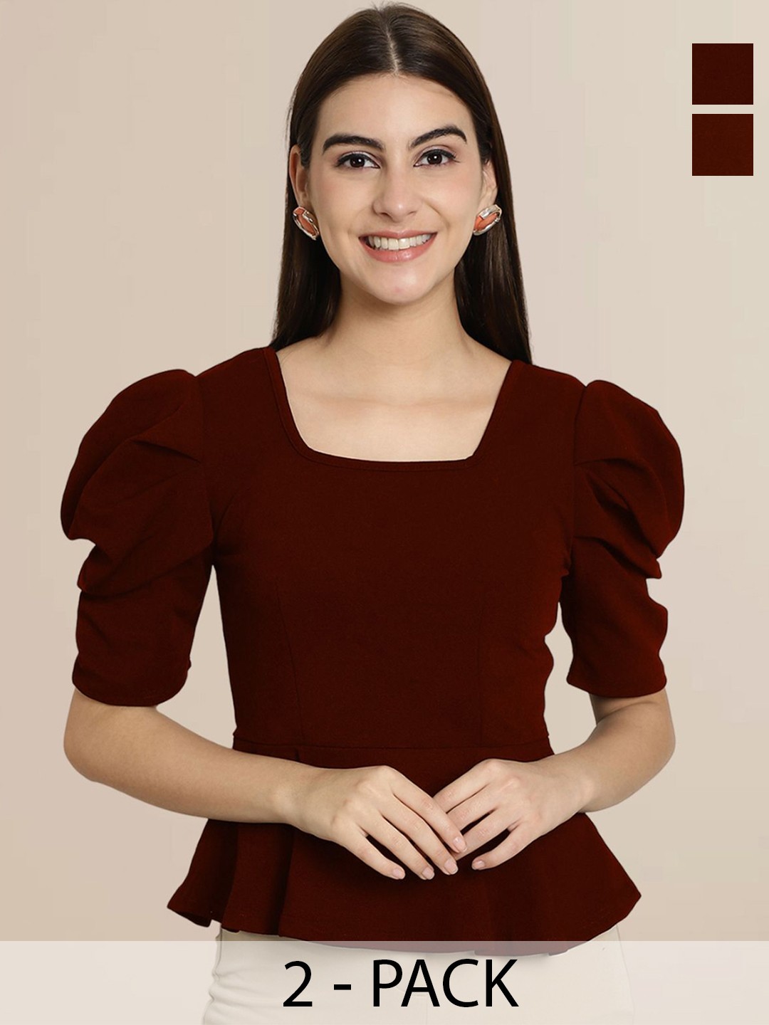 

Tromko Puff Sleeve Top, Multi