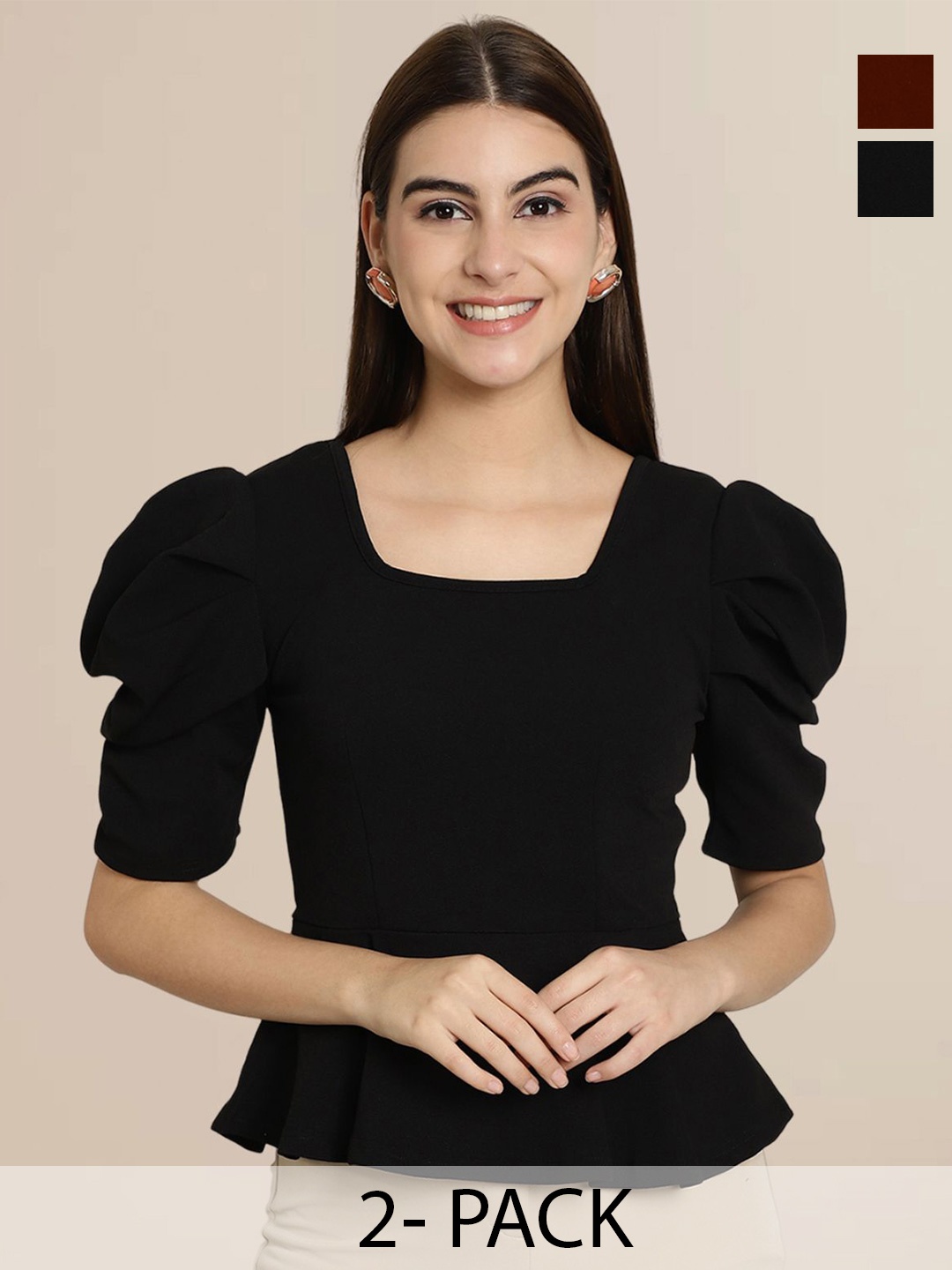 

Tromko Puff Sleeve Top, Multi