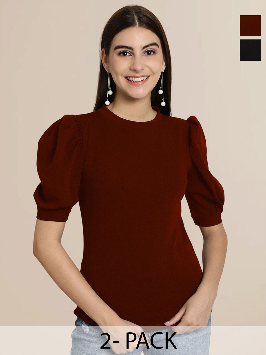 

Tromko Puff Sleeve Top, Multi