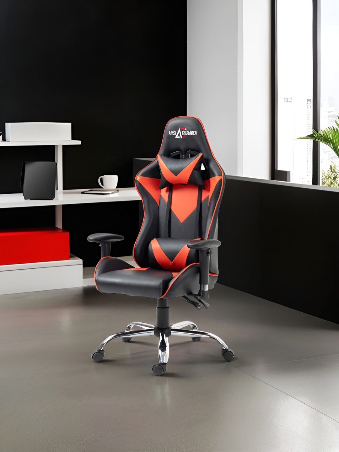 

SAVYA HOME BlackStudy & DurableGaming Chair, Black