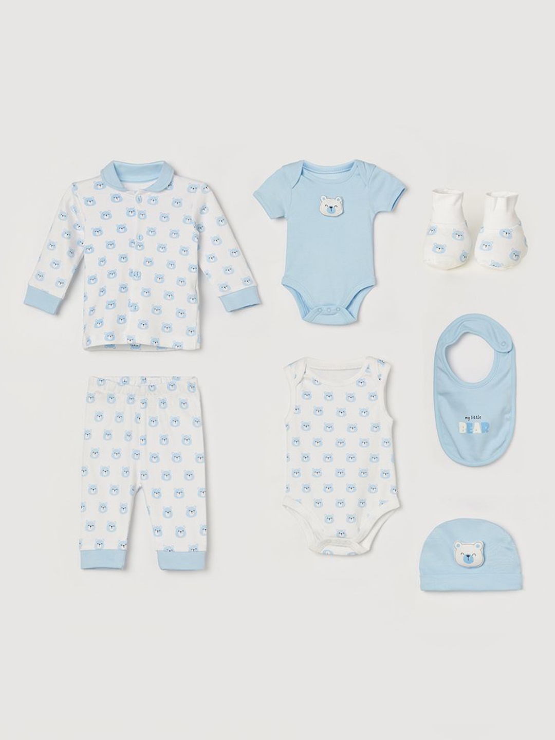 

Juniors by Lifestyle Pack Of 7 Baby Apparel Gift Set, Blue