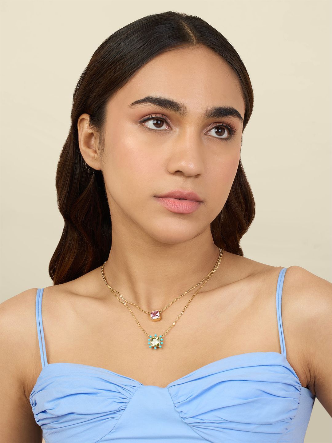 

Isharya Brass Gold-Plated Layered Necklace