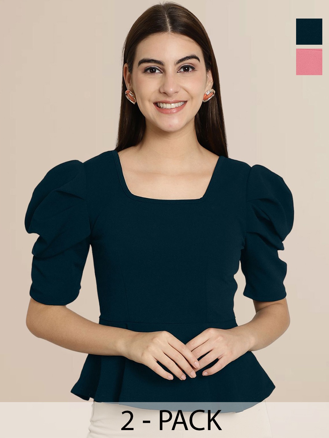 

Tromko Puff Sleeve Top, Multi