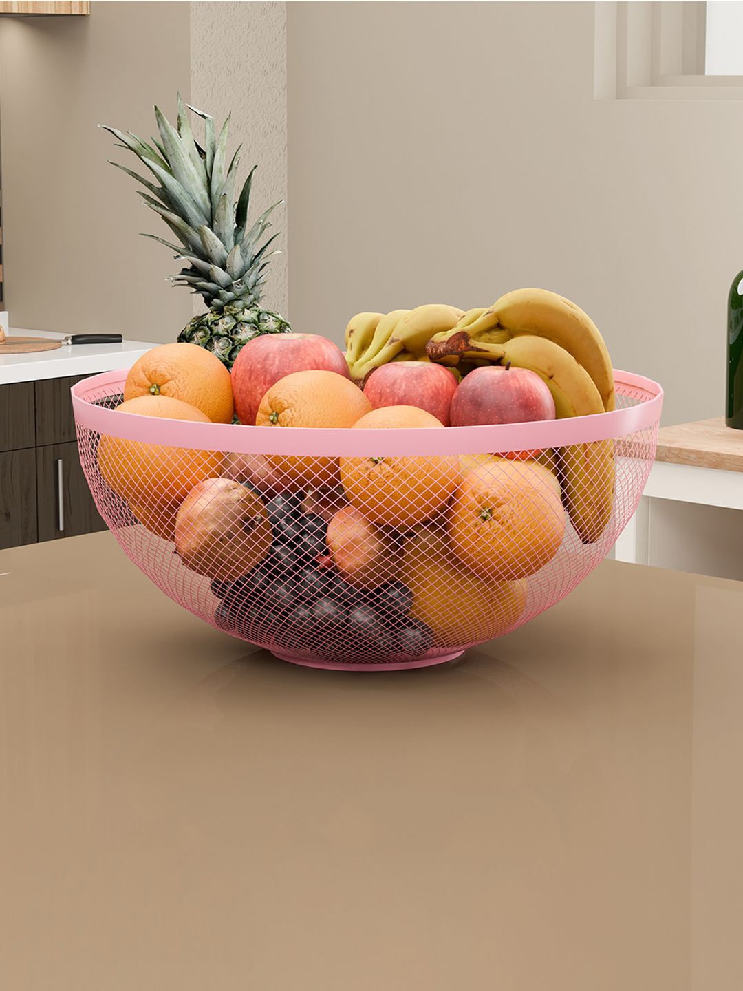 

Kuber Industries Pink & Yellow Fruit and Vegetable Basket