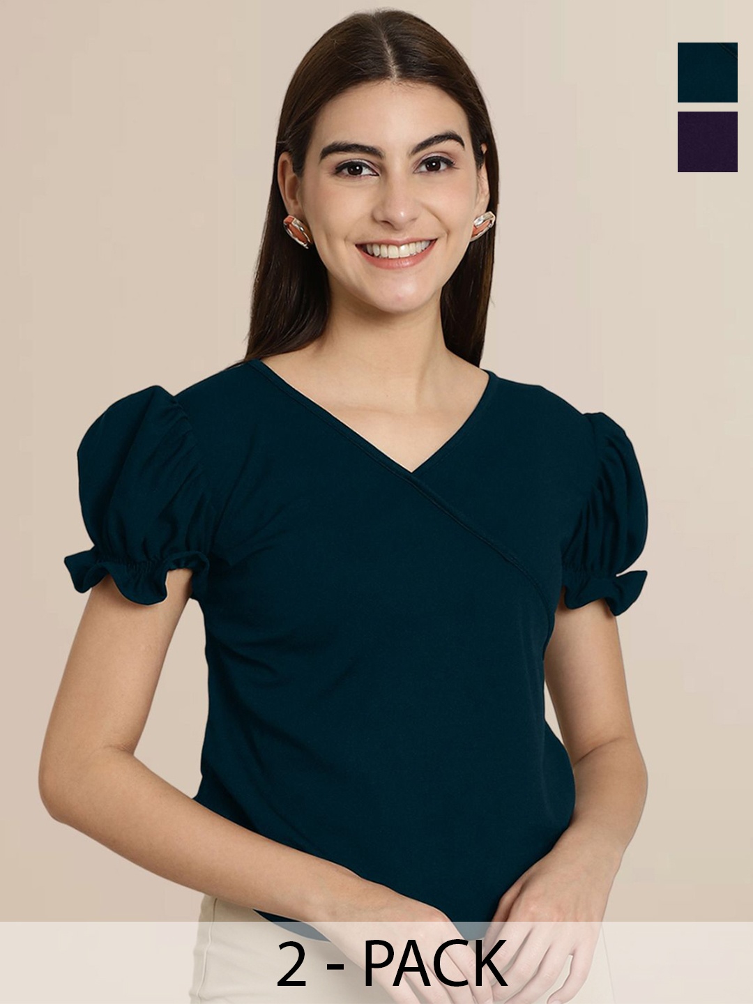 

Tromko Puff Sleeve Top, Multi