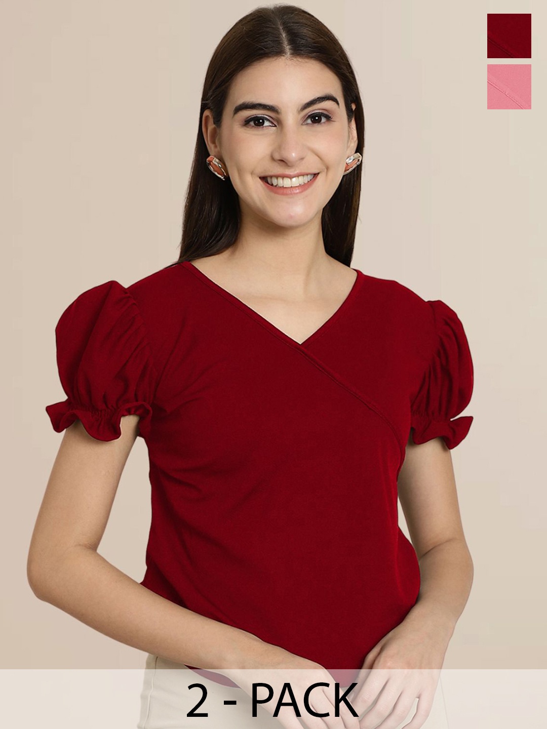 

Tromko Puff Sleeve Top, Multi