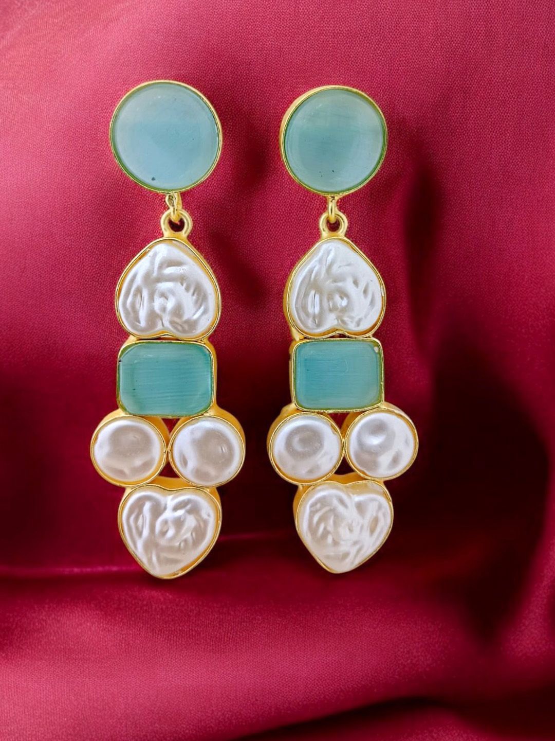 

TISHUL JEWELS Classic Drop Earrings, Teal