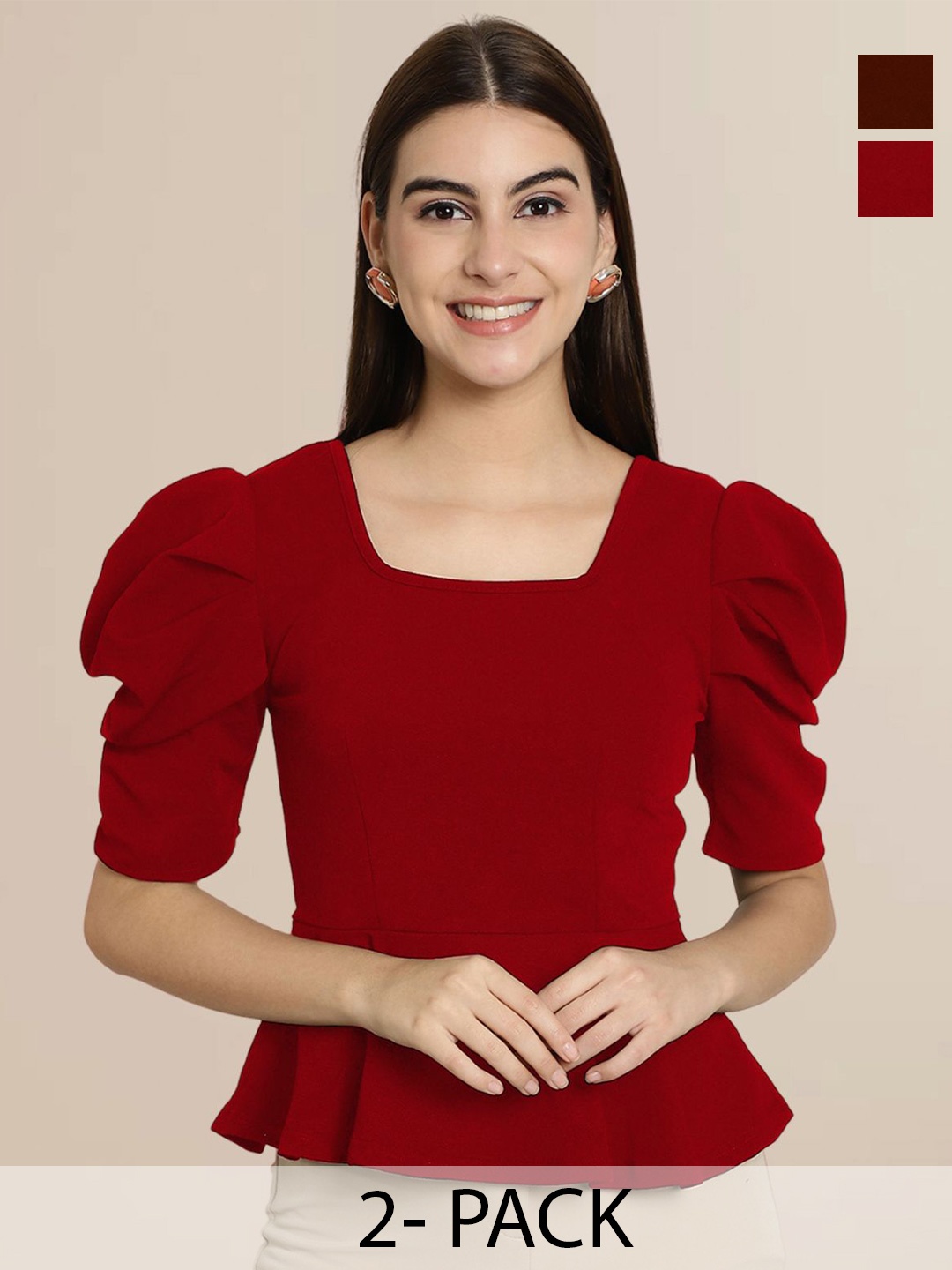

Tromko Puff Sleeve Top, Multi