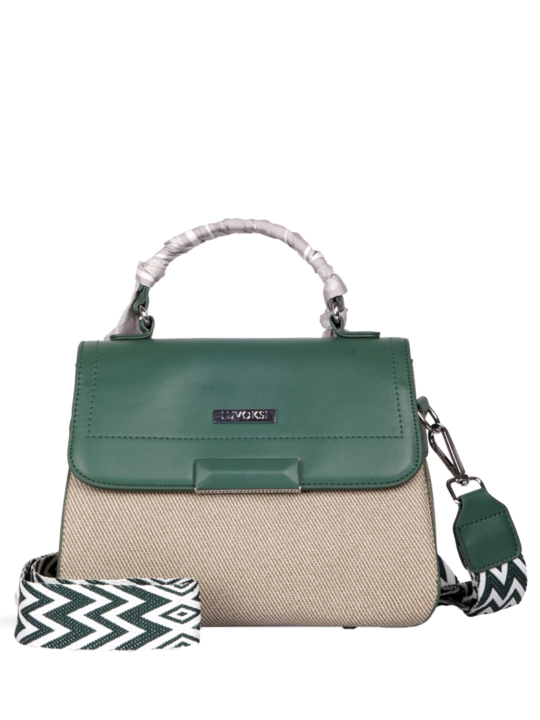 

Luvoksi Textured PU Structured Sling Bag, Green