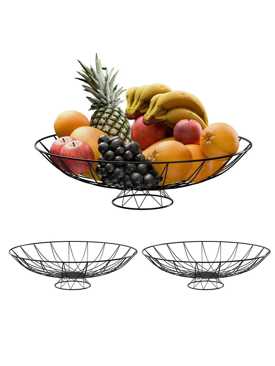 

Kuber Industries Black Fruit and Vegetable Basket