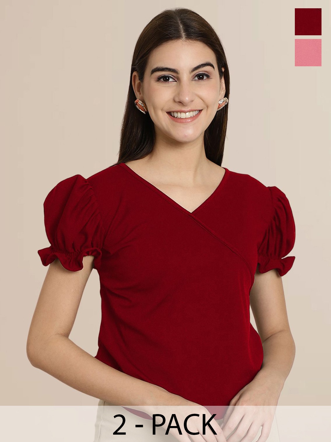

Tromko Puff Sleeve Top, Multi