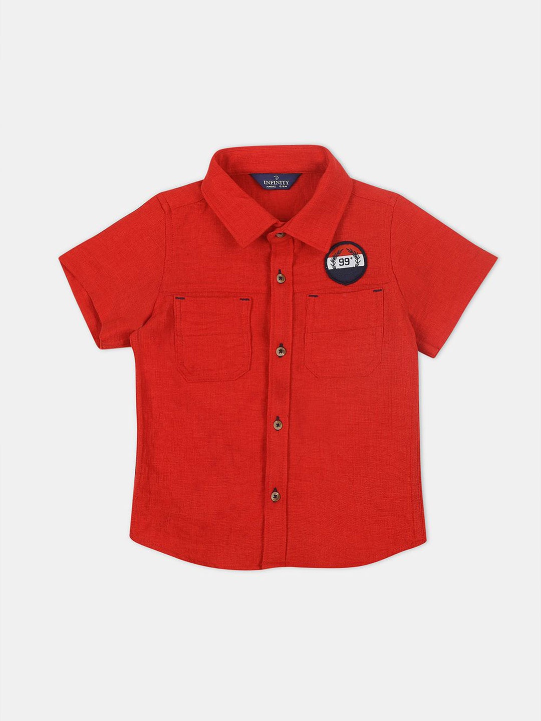 

Infinity Boys Opaque Casual Shirt, Red