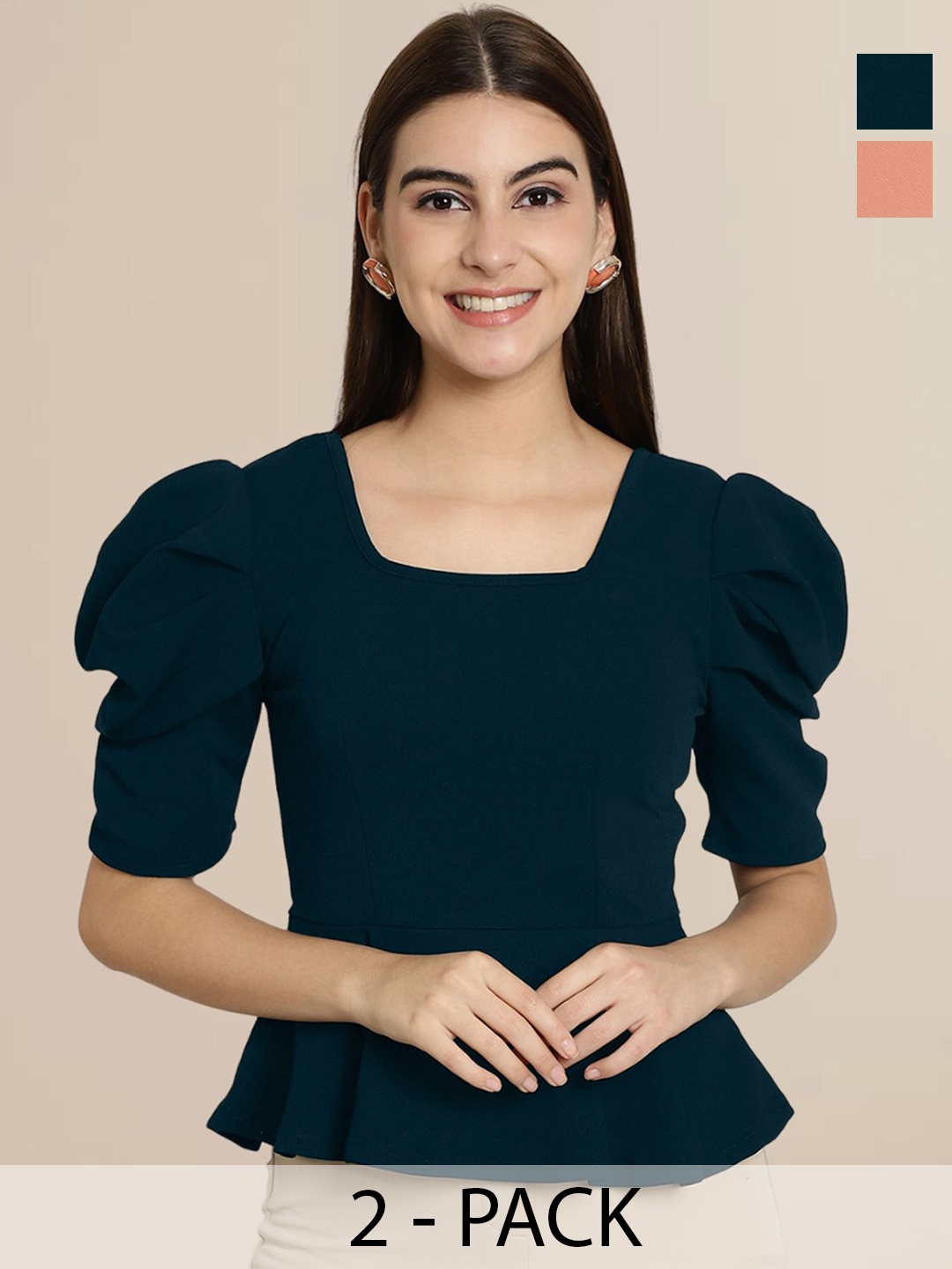 

Tromko Puff Sleeve Top, Multi