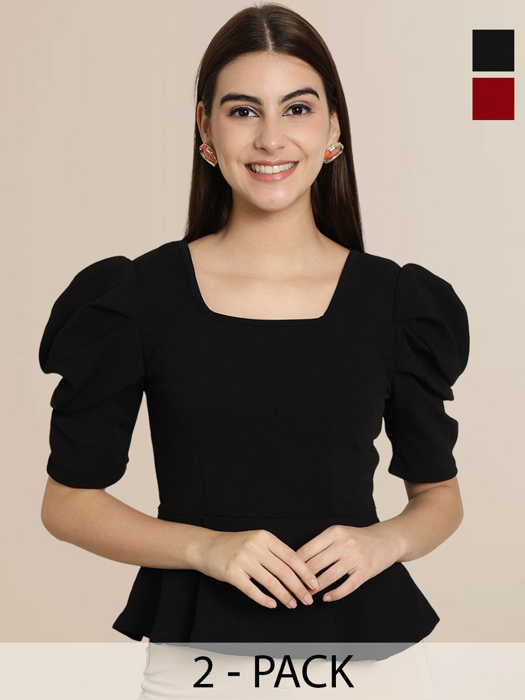 

Tromko Puff Sleeve Top, Multi