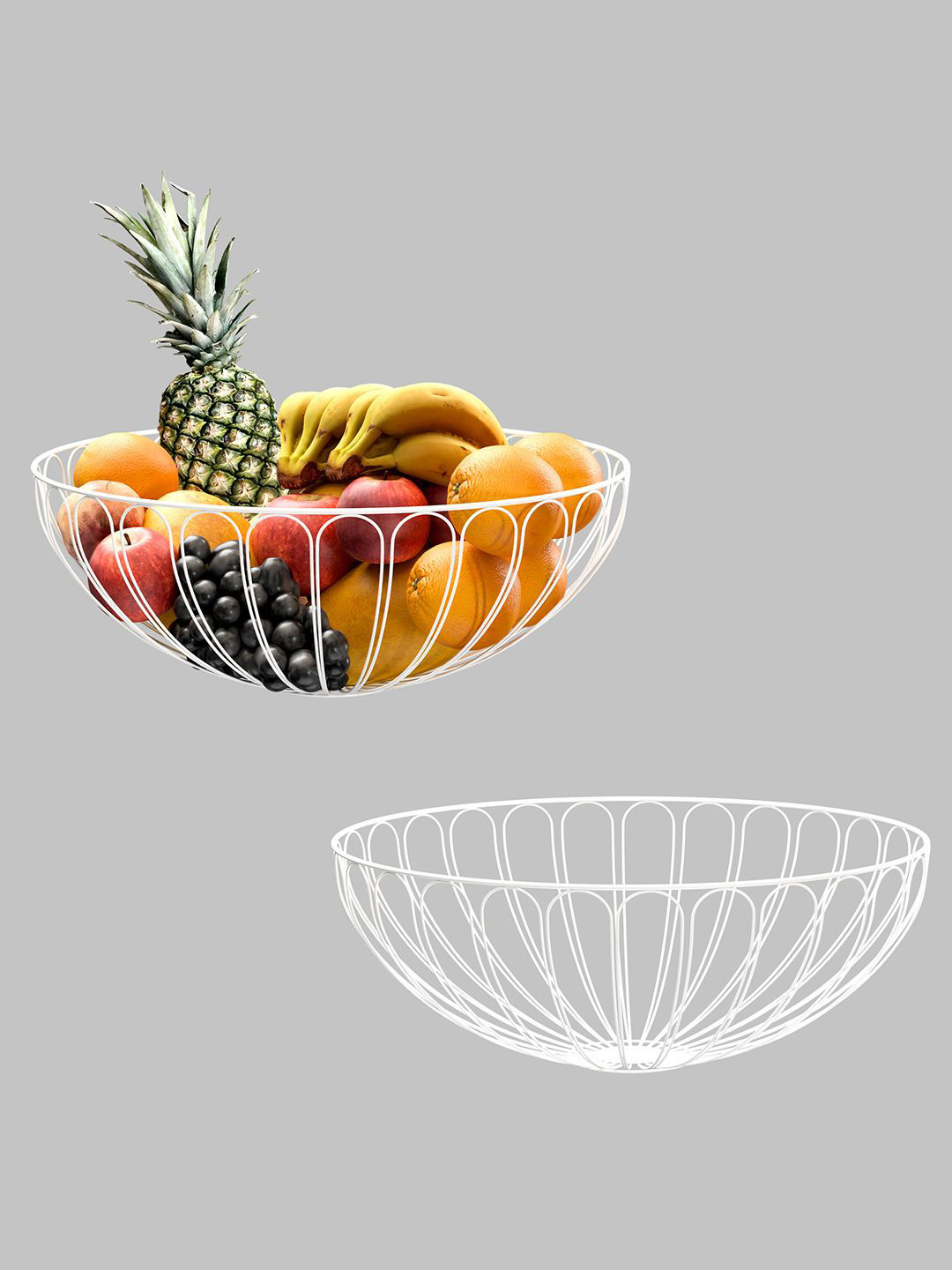 

Kuber Industries White Fruit and Vegetable Basket