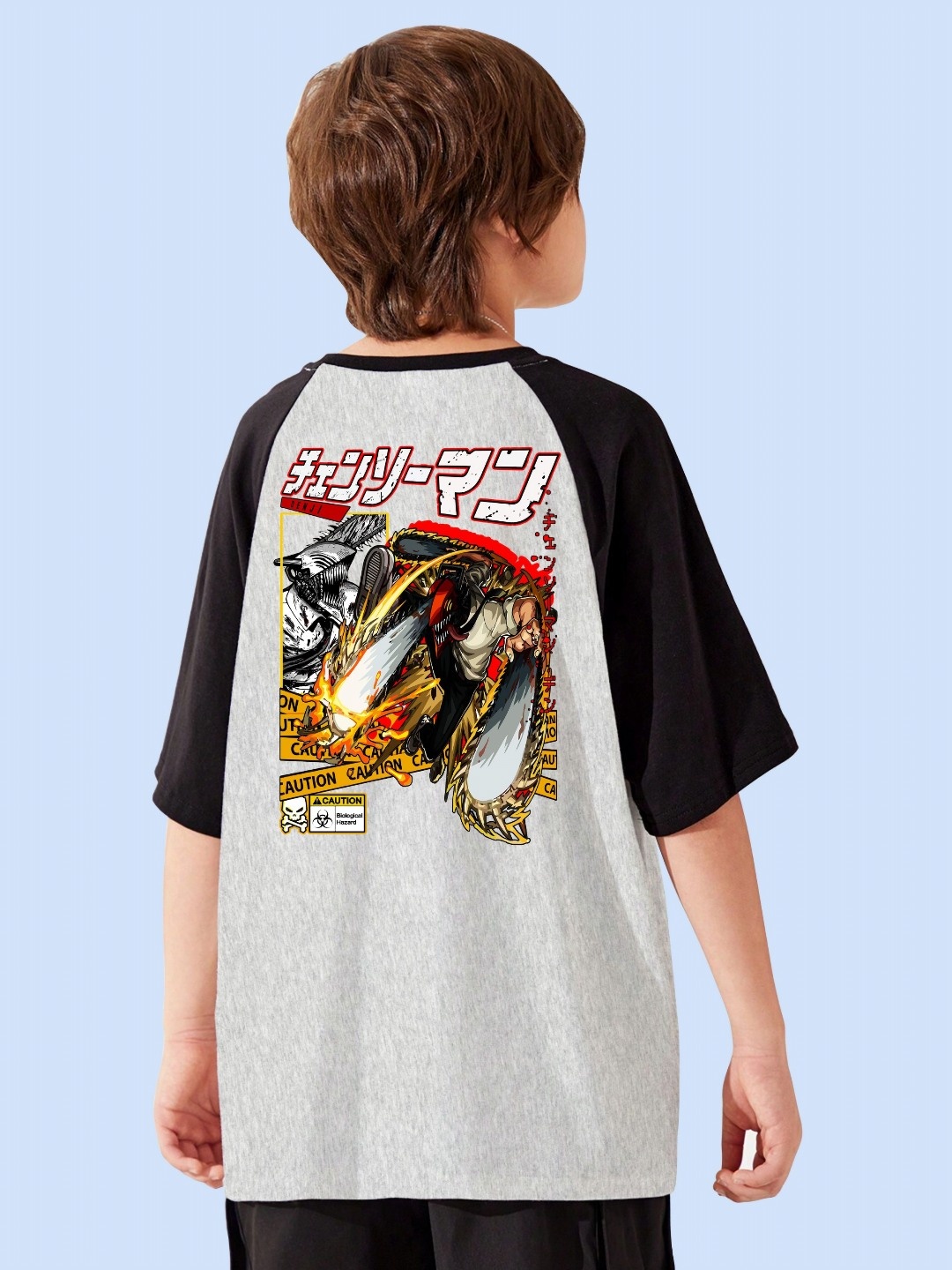 

LOCAVESTIR Boys Printed T-shirt, Grey