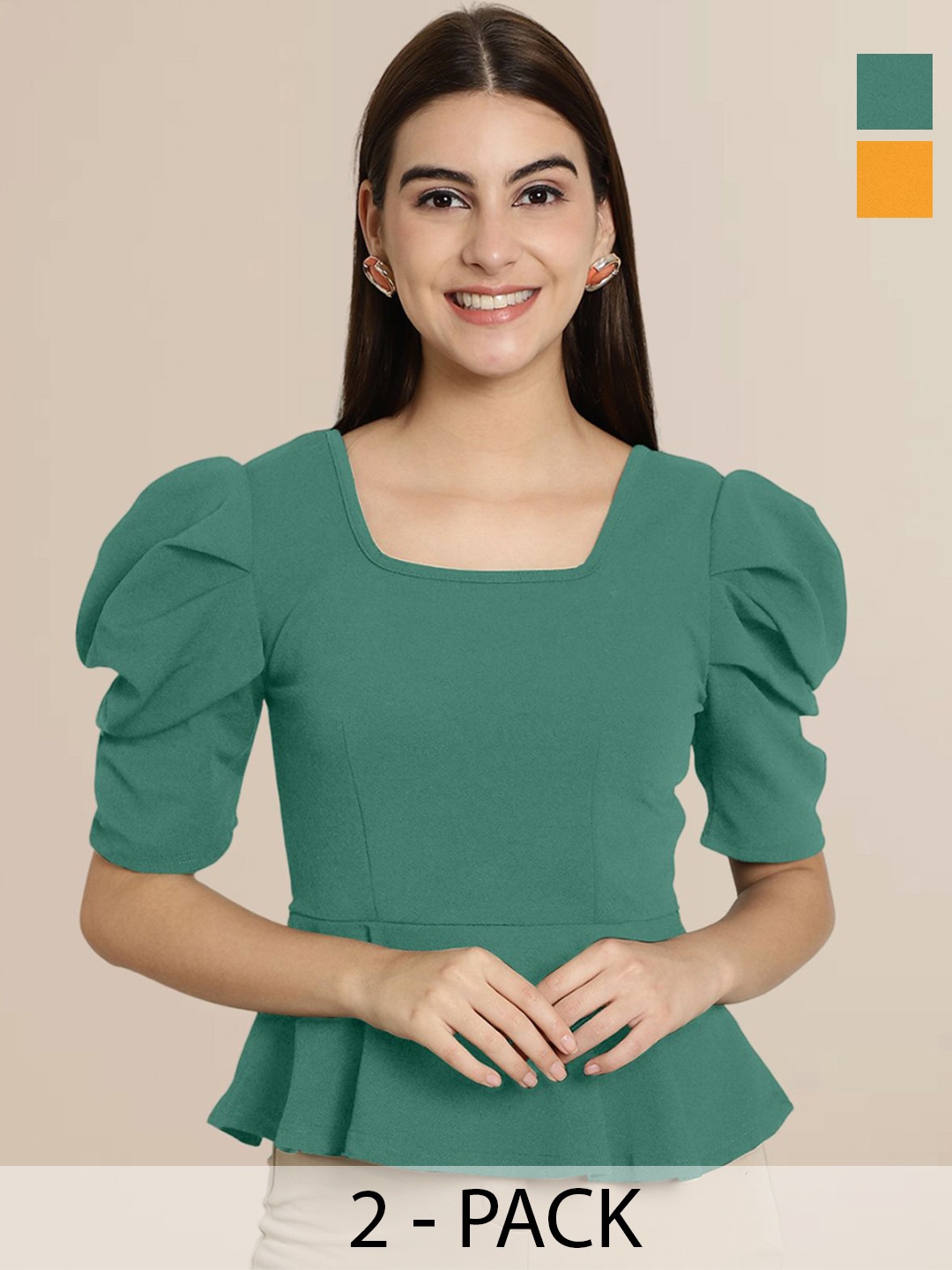 

Tromko Puff Sleeve Top, Multi