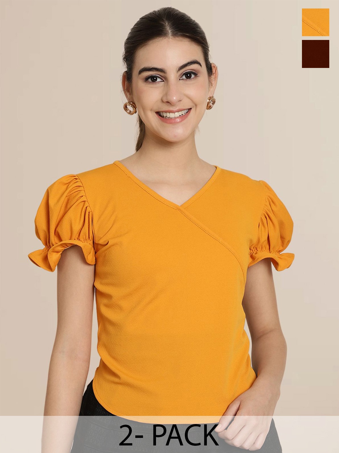 

Tromko Puff Sleeve Top, Multi
