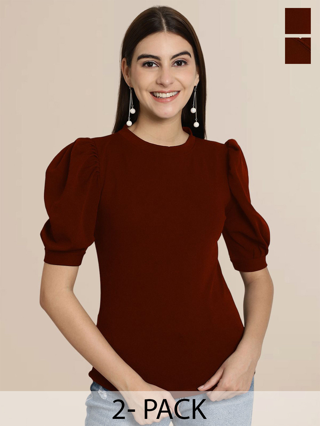 

Tromko Puff Sleeve Top, Multi