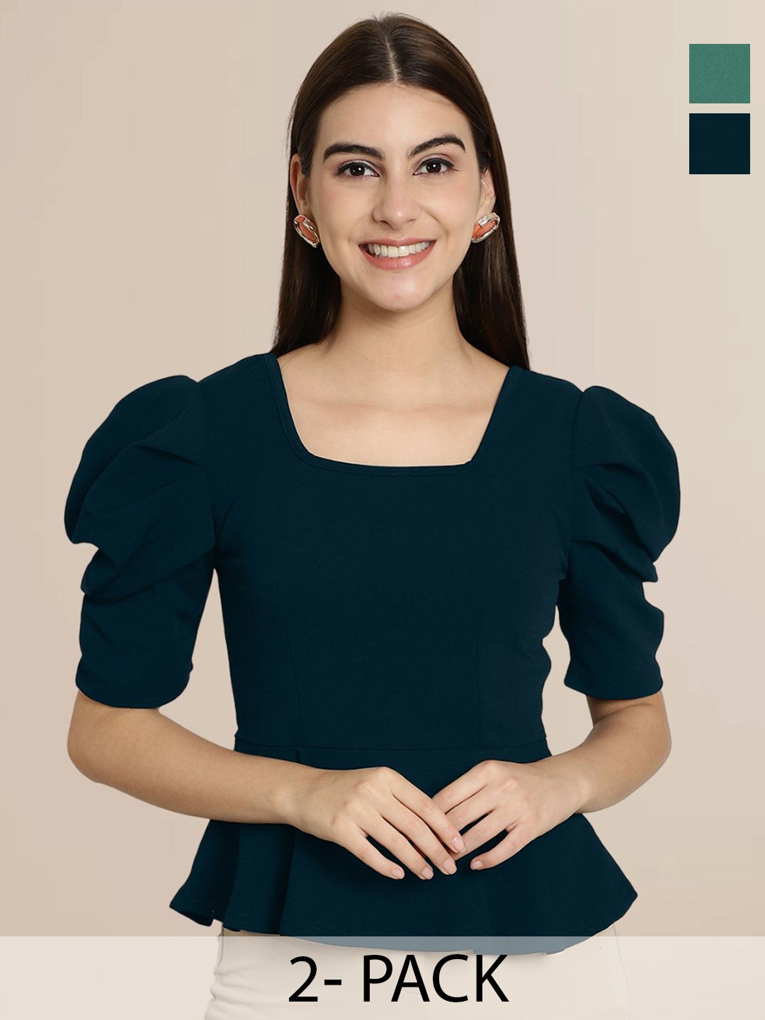

Tromko Puff Sleeve Top, Multi