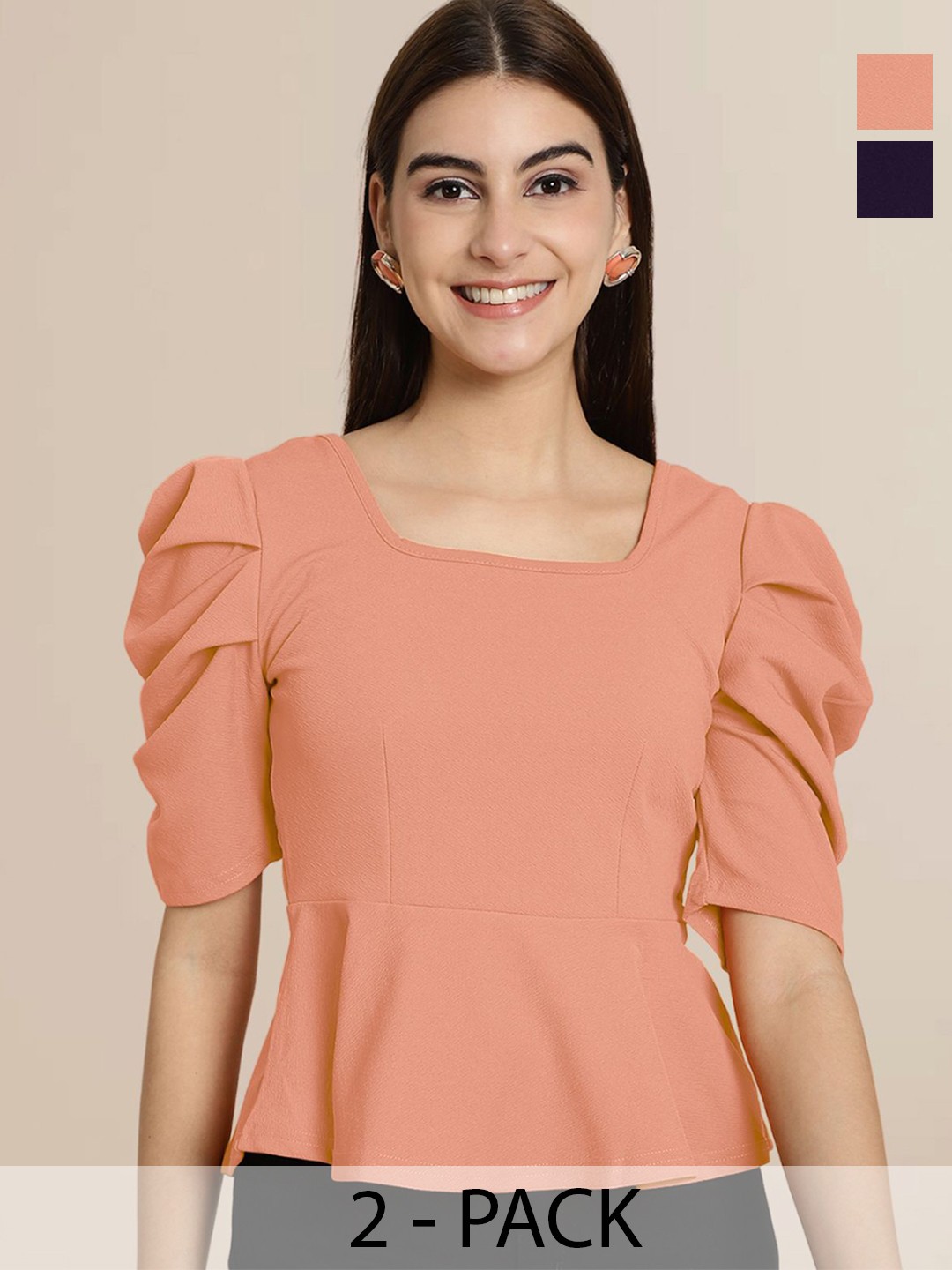

Tromko Puff Sleeve Top, Multi