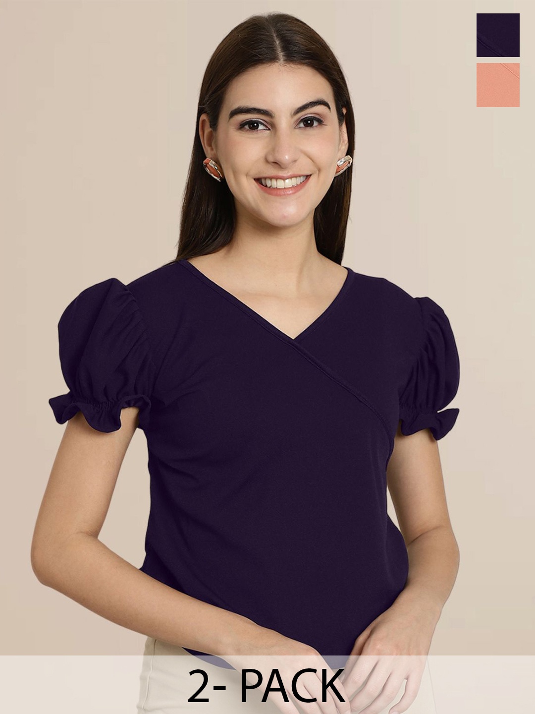 

Tromko Puff Sleeve Top, Multi