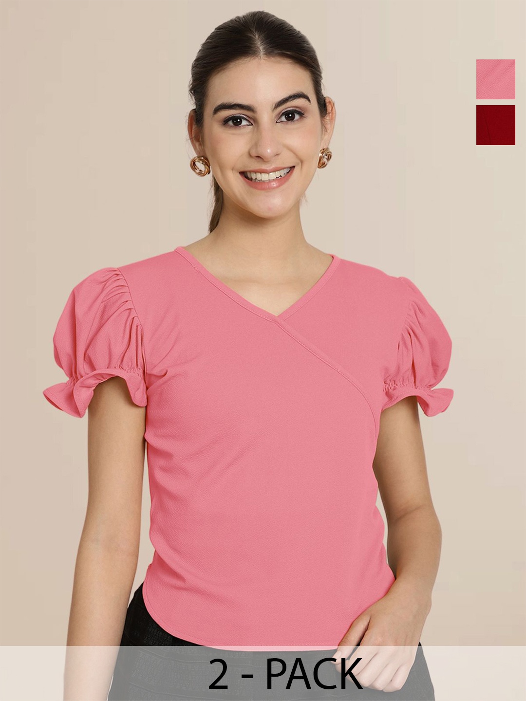 

Tromko Puff Sleeve Top, Multi