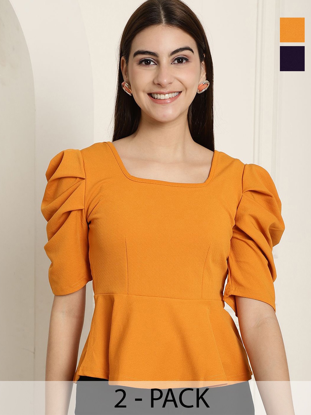 

Tromko Puff Sleeve Top, Multi