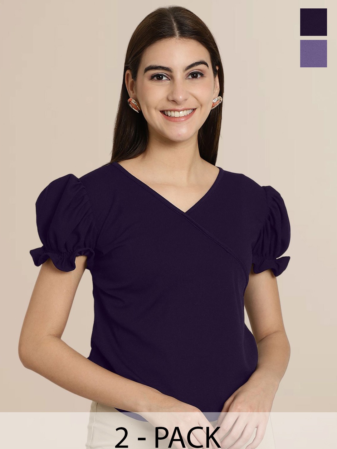 

Tromko Puff Sleeve Top, Multi