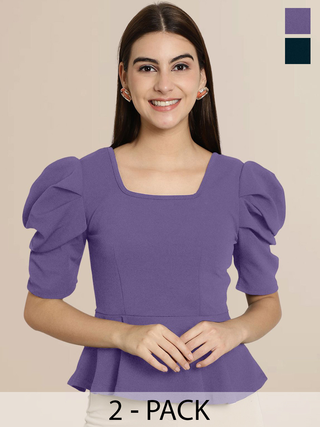 

Tromko Puff Sleeve Top, Multi