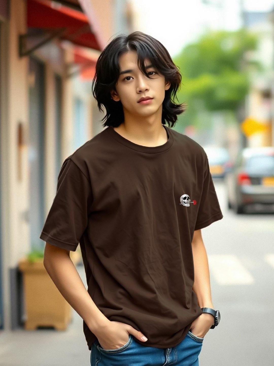 

TOGS & TERRE Men Typography Printed Organic Cotton T-shirt, Brown