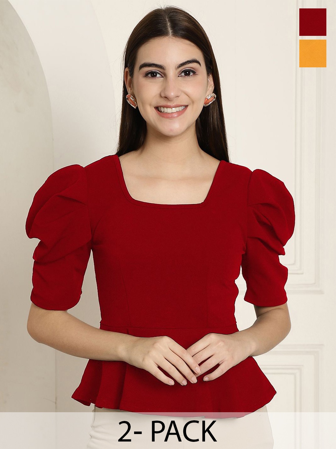 

Tromko Puff Sleeve Top, Multi
