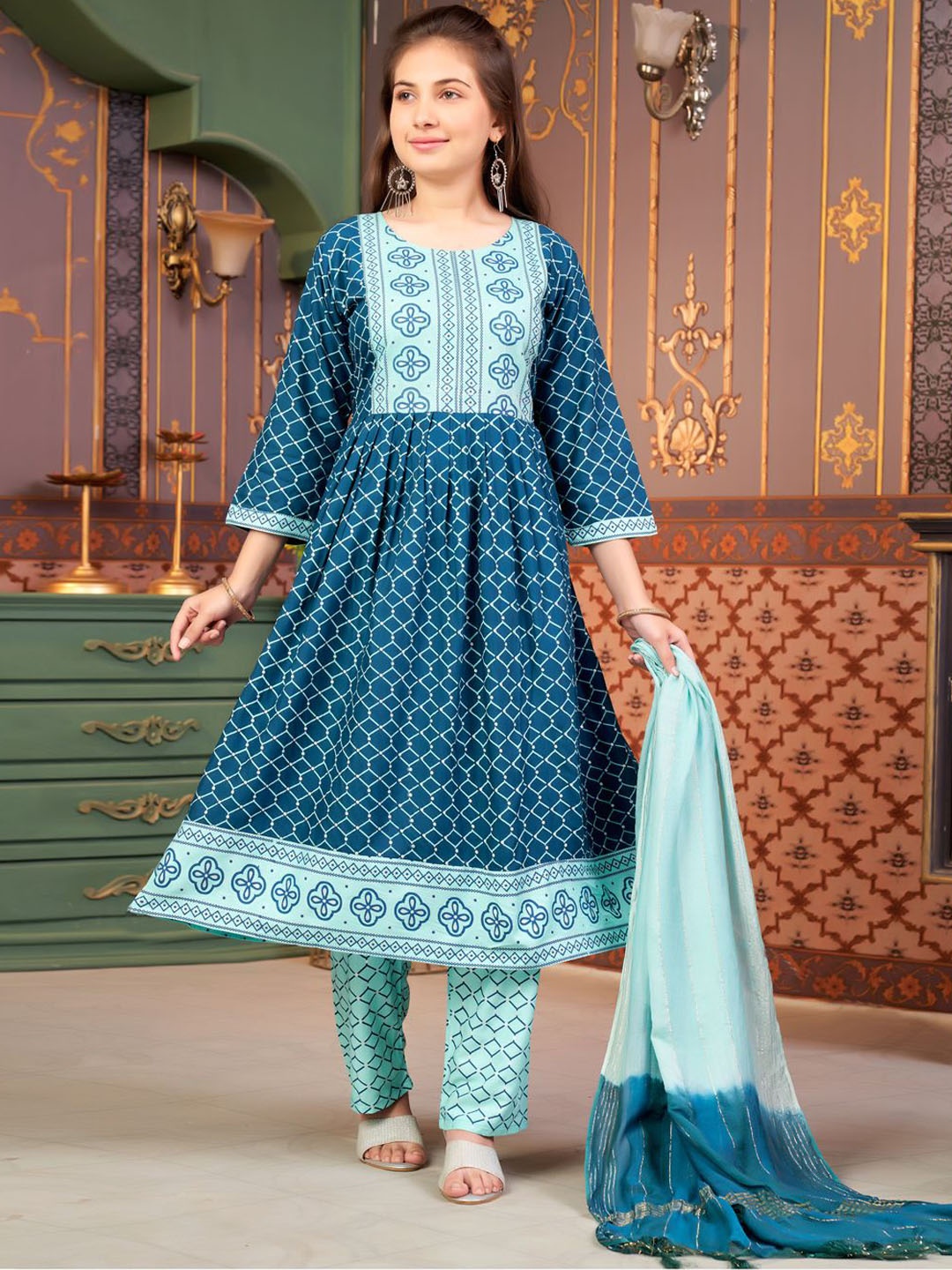 

BAESD Girls Kurta, Green