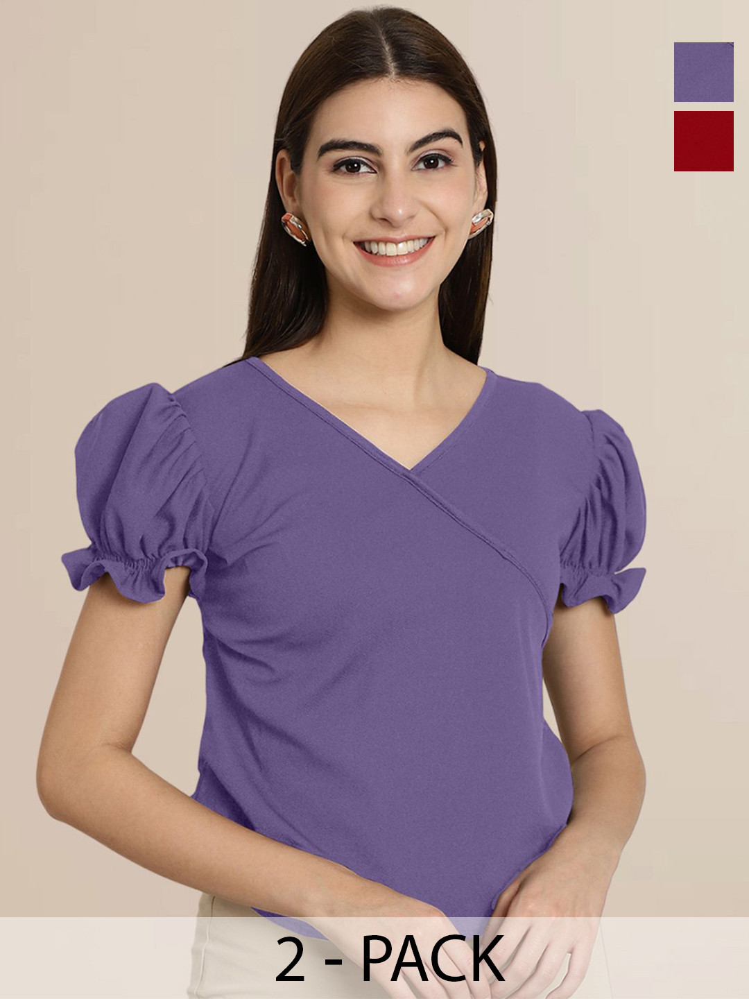 

Tromko Puff Sleeve Top, Multi
